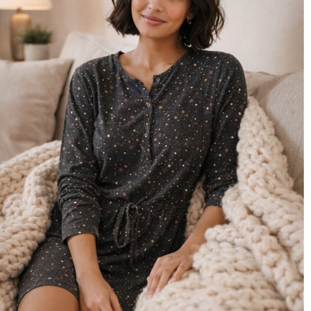 Etam Sleep Top Starry gray Print size Large